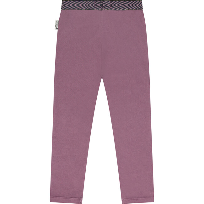 Abstract Pattern Waistband Leggings, Dusty Rose - Leggings - 2