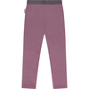Abstract Pattern Waistband Leggings, Dusty Rose - Leggings - 2