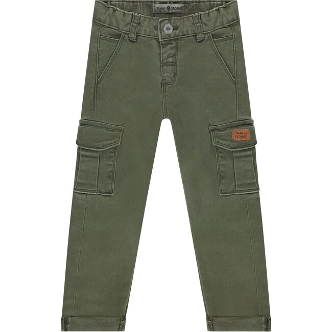Straight Leg Cargo Pant, Dark Forest - Pants - 1