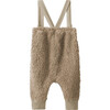 Fuzzy Overalls, Beige - Overalls - 2