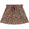 All-Over Floral Print Drawstring Waist Skirt, Multicolors - Skirts - 1 - thumbnail