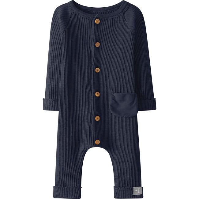 Button Jumpsuit, Navy