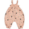 All-Over Toucan Print Dungaree, Pink - Overalls - 1 - thumbnail