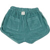 Terry Curved Hem Drawstring Shorts Shorts, Sea Green - Shorts - 2