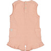 Ruffle Hem Sleeveless Romper, Pink - Rompers - 2