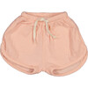 Curved Hem Drawstring Shorts, Pink - Shorts - 1 - thumbnail