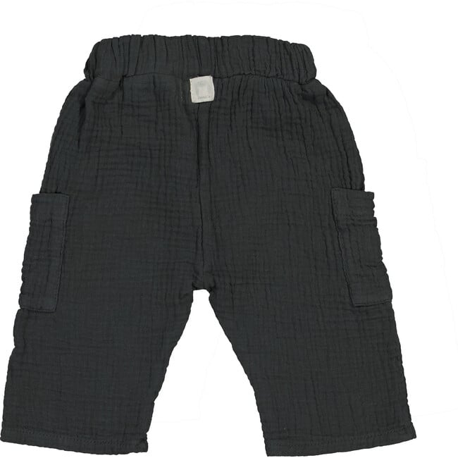 Side Pocket Gauze Pants, Charcoal