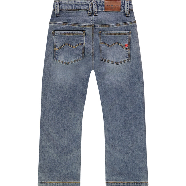 Wide Leg Soft Denim Pant, Medium Blue - Jeans - 2