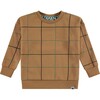 Striped Crew Neck Pullover Sweatshirt, Mustard - Sweatshirts - 1 - thumbnail