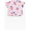 Strawberry Print Tee, Pink - T-Shirts - 1 - thumbnail