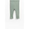 Ribbed Leggings, Green - Leggings - 1 - thumbnail