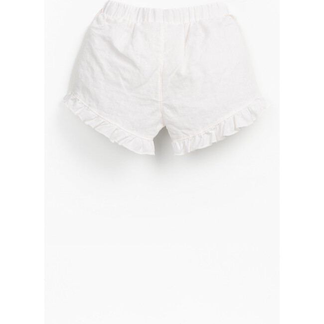 Ruffle Woven Shorts, Ivory - Shorts - 2
