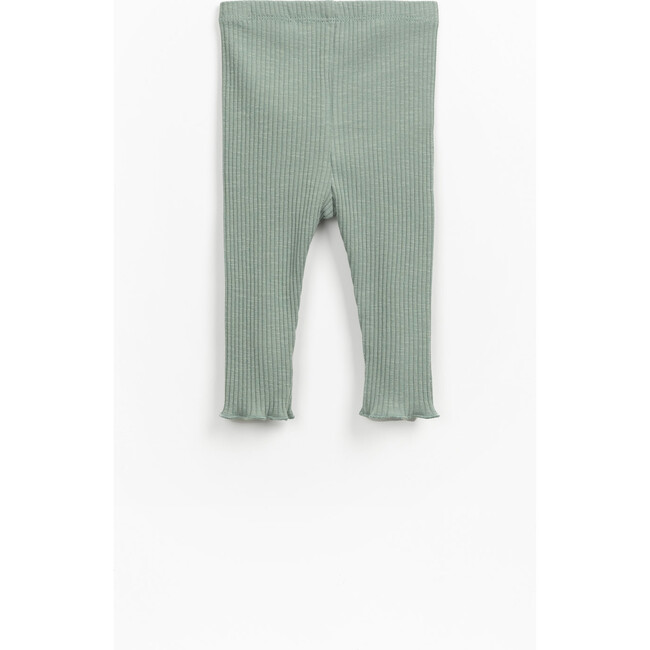 Ribbed Leggings, Green - Leggings - 2