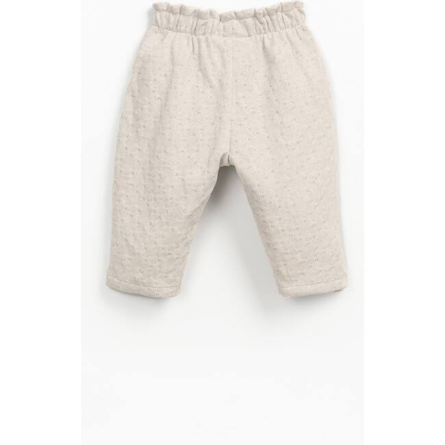 Pointelle Jersey Pants, Beige