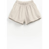 Knit Pointelle Shorts, Beige - Shorts - 1 - thumbnail