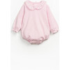 Long Sleeve Bubble Onesie, Pink - Onesies - 1 - thumbnail