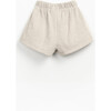 Knit Pointelle Shorts, Beige - Shorts - 2