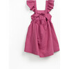Peplum Hem Dress, Burgundy - Dresses - 2