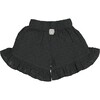 All-Over Spotted Ruffle Hem Gauze Shorts, Dark Charcoal - Shorts - 2 - thumbnail