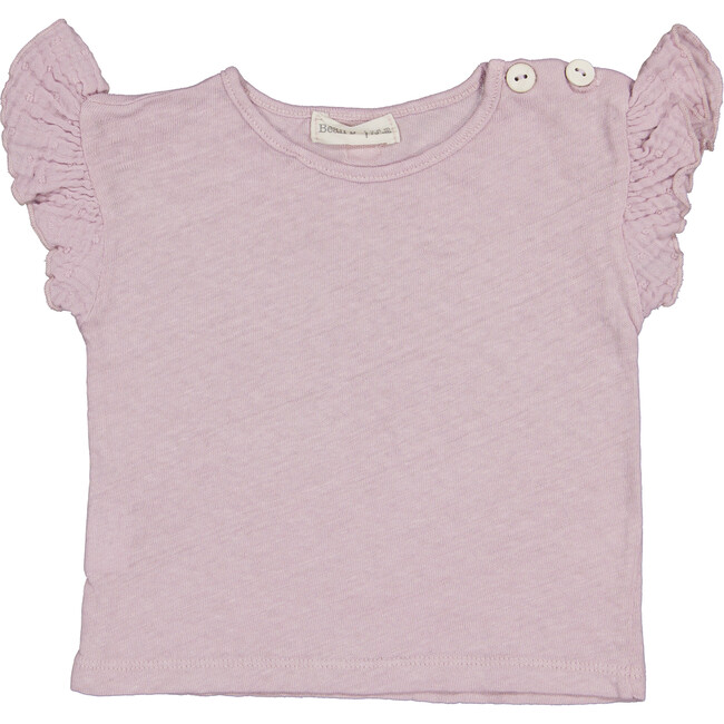 Ruffle Tee, Mauve Pink