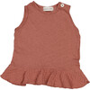 Ruffle Top, Clay - T-Shirts - 1 - thumbnail