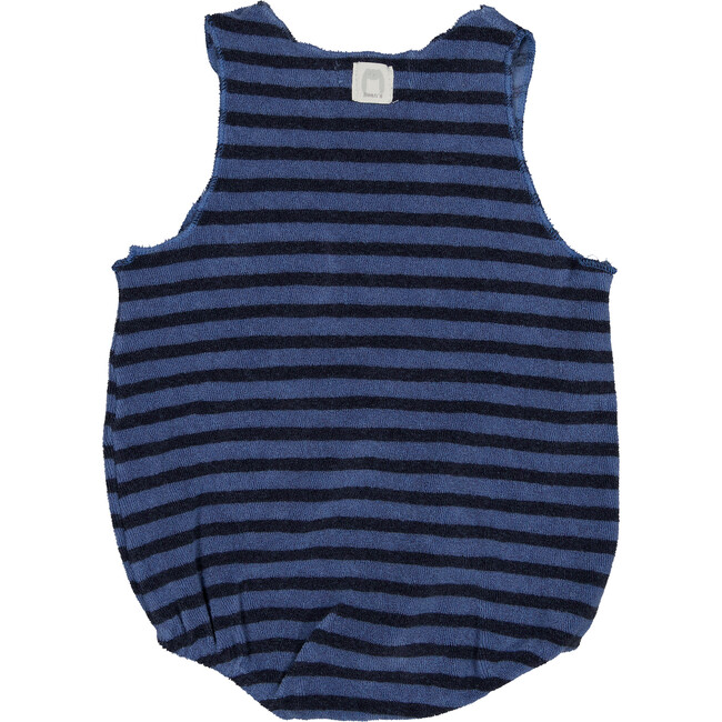 Striped Onesie, Blue and Black - Rompers - 2