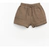 Woven Shorts, Brown - Shorts - 1 - thumbnail