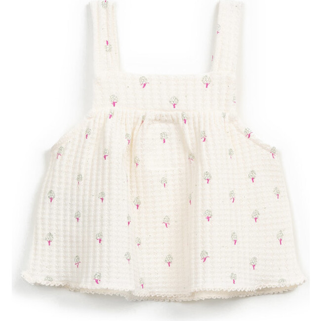 Waffle Knit Tank Top, Cream