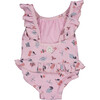 Ruffled One Piece, Mauve Pink - One Pieces - 2