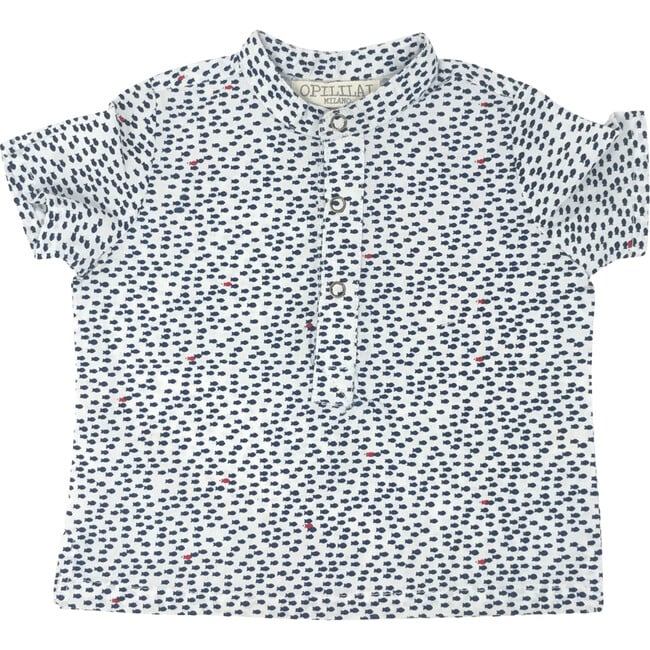 Fish Tee, Navy & Red