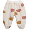 Pumpkin Graphic Print Elastic Waistband Drawstring Sweatpants, Cream - Sweatpants - 2 - thumbnail