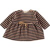 Striped Dress, Pink and Black - Dresses - 1 - thumbnail