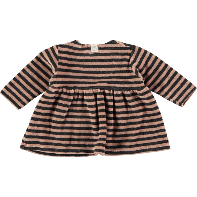Striped Dress, Pink and Black - Dresses - 2