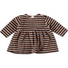 Striped Dress, Pink and Black - Dresses - 2