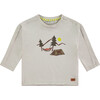 Long Sleeve T-Shirt, Ivory Print - T-Shirts - 1 - thumbnail