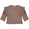 Long Sleeve T-Shirt, Brown Bear Print - T-Shirts - 1 - thumbnail