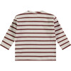 Long Sleeve T-Shirt, Brown Stripes - T-Shirts - 2