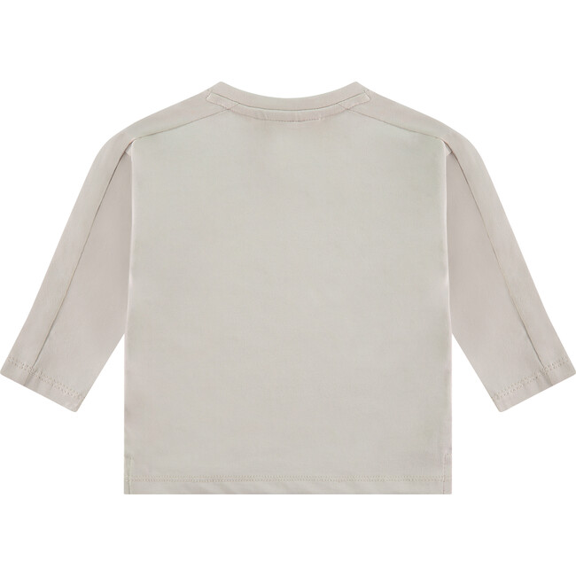 Long Sleeve T-Shirt, Ivory Print - T-Shirts - 2