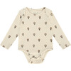 Hot Air Balloon Long Sleeve Onesie, Cream - Onesies - 1 - thumbnail