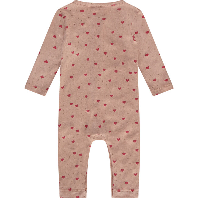 Heart Romper, Pink - Rompers - 2