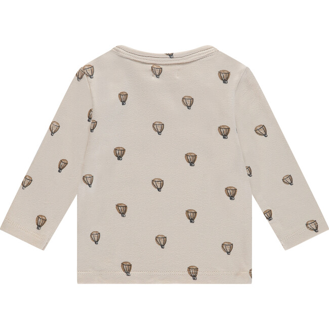 Hot Air Balloon Long Sleeve Tee, Cream - T-Shirts - 2