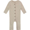 Long sleeve Romper, Cream - Rompers - 1 - thumbnail