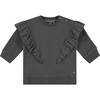 Ruffle Pullover, Antra - Sweatshirts - 1 - thumbnail