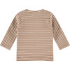 Striped Long Sleeved Tee, Chocolate - T-Shirts - 2