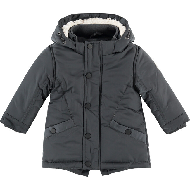 Puffer Coat, Dark Grey