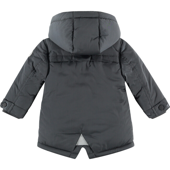 Puffer Coat, Dark Grey - Coats - 2