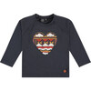 Heart Long Sleeved Tee, Blue Sea - T-Shirts - 1 - thumbnail
