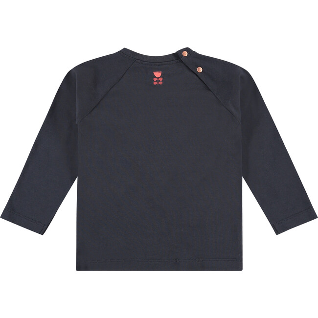 Heart Long Sleeved Tee, Blue Sea - T-Shirts - 2