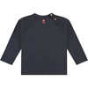 Heart Long Sleeved Tee, Blue Sea - T-Shirts - 2