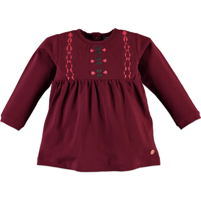 Graphic Print Tunic, Dark Ruby